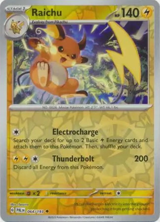 Paldea Evolved Raichu #64/193 reverse holo
